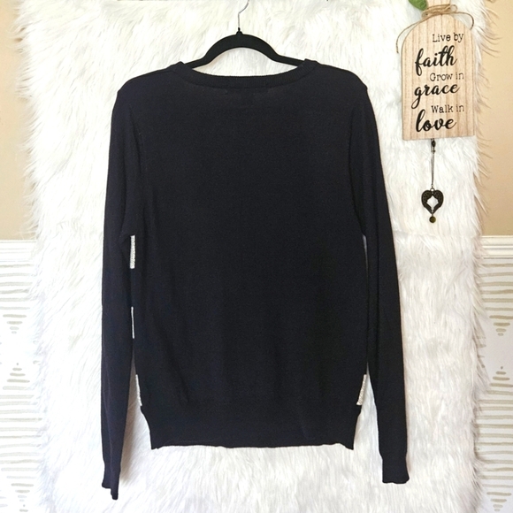 Forever 21 Lace Overlay Pullover Crewneck Sweater - Picture 2 of 4